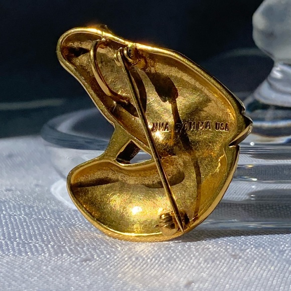 Metropolitan Museum of Art MMA Pahma Gold Frog Brooch Vintage Rare - Picture 2 of 13